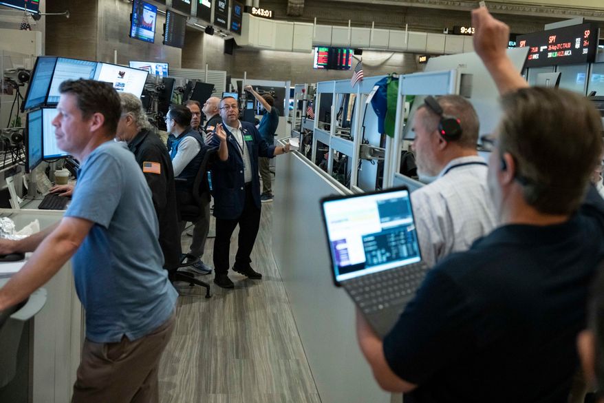 Options trader Matthew Hefter works on the floor of the New York Stock Exchange, Thursday, Aug. 27, 2026, in New York. (AP Photo/Yuki Iwamura)