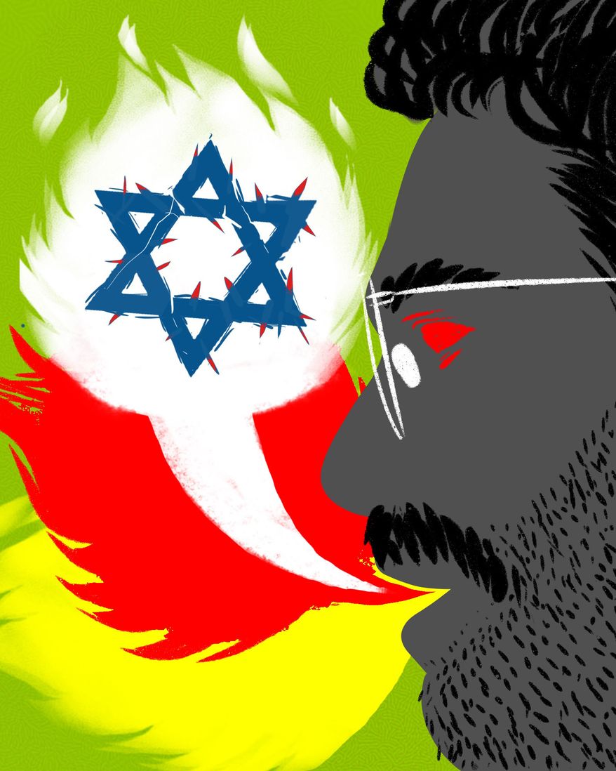 Hasan Piker illustration by Linas Garsys / The Washington Times