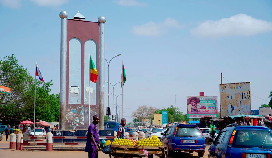 A view of a street in Niamey, Niger, Wednesday, July. 24, 2024. (AP Photo/Omar Hama, FIle)