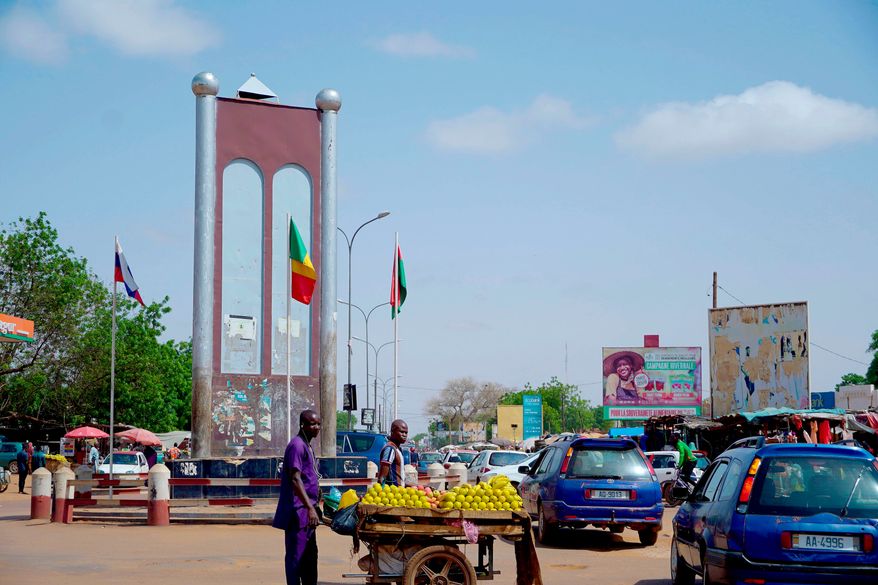A view of a street in Niamey, Niger, Wednesday, July. 24, 2024. (AP Photo/Omar Hama, FIle)