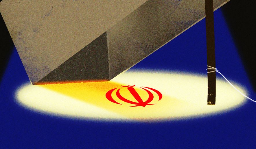 Cutting off Iran's economic escape routes to China illustration by Linas Garsys / The Washington Times