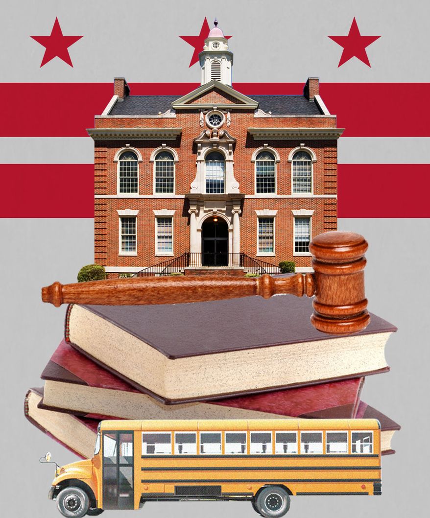 Courts investigating D.C. Public Schools illustration by Linas Garsys / The Washington Times