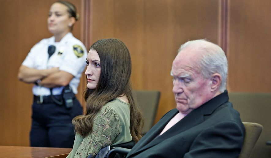 Defendant Lindsay Clancy and attorney Kevin Reddington listen to Judge William Sullivan declare a mistrial in Clancy's murder trial on Friday, Sept. 4, 2026, in Plymouth, Mass. (Greg Derr/The Patriot Ledger via AP, Pool) ** FILE **