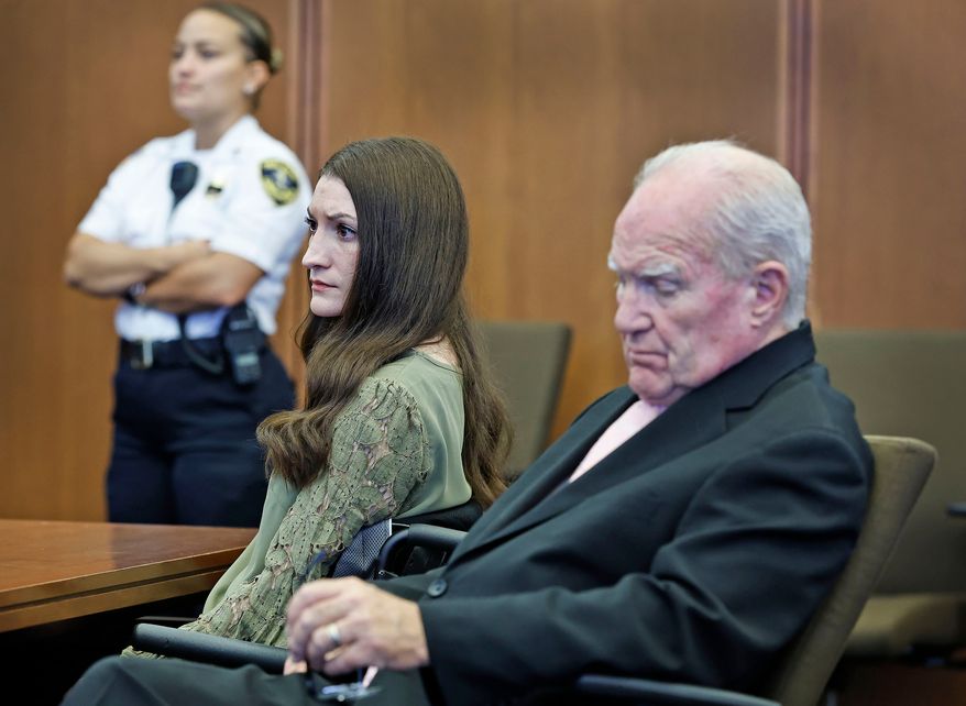 Defendant Lindsay Clancy and attorney Kevin Reddington listen to Judge William Sullivan declare a mistrial in Clancy's murder trial on Friday, Sept. 4, 2026, in Plymouth, Mass. (Greg Derr/The Patriot Ledger via AP, Pool) ** FILE **