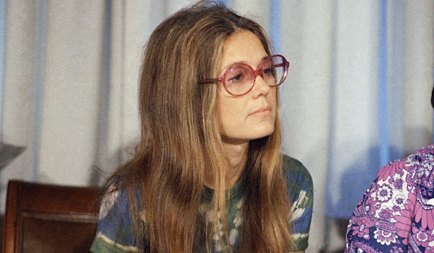 FILE - Women's rights spokeswoman Gloria Steinem attends a news conference at the American Civil Liberties Union office in New York, July 12, 1973. (AP Photo/Richard Drew, File)