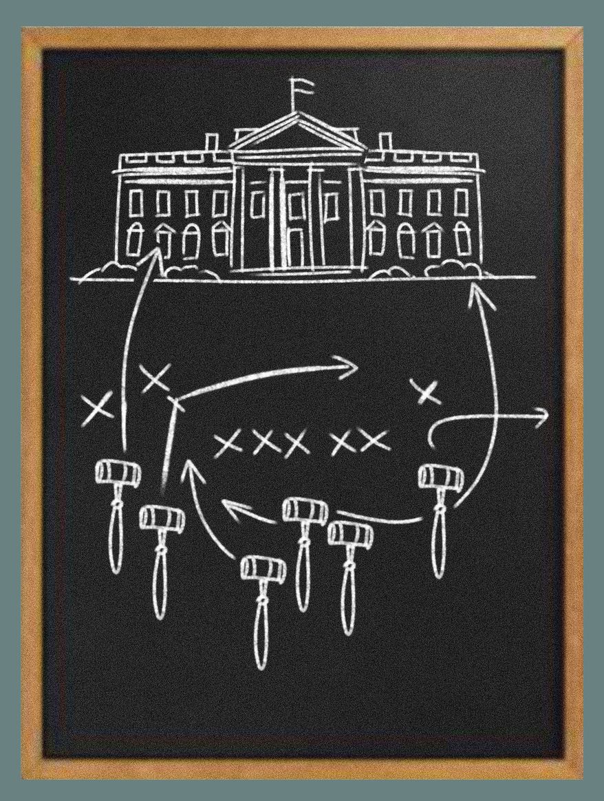 President's lawyer and strategy in the White House illustration by Linas Garsys / The Washington Times