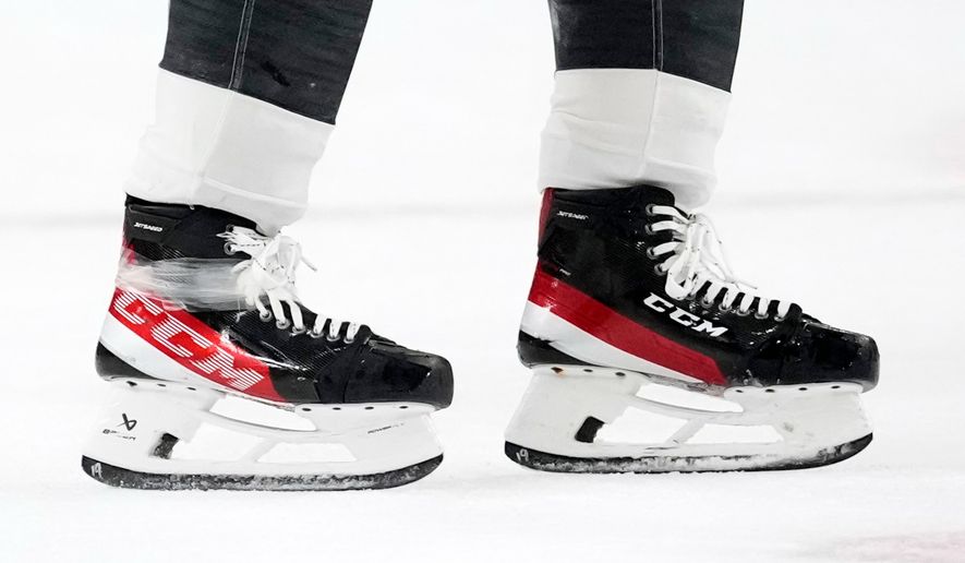 Carolina Hurricanes defenseman K'andre Miller skates during overtime in Game 3 of the NHL Stanley Cup Final series against the Vegas Golden Knights in Las Vegas on June 6, 2026. (AP Photo/John Locher) **FILE**