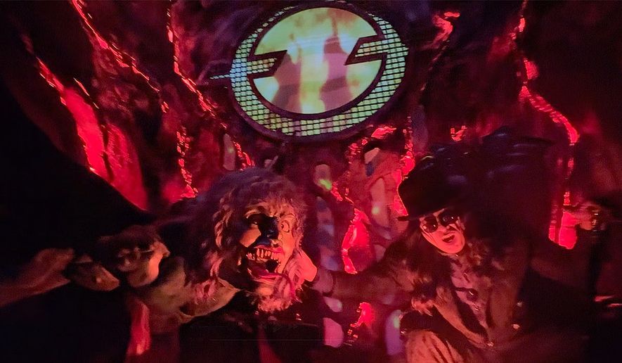 Inside the Ozzy Osbourne: Price of Darkness haunted house at Universal Orlando's ‘Halloween Horror Nights 35 for 2026 (Photograph by Jacquie Kubin / Special to The Washington Times)
