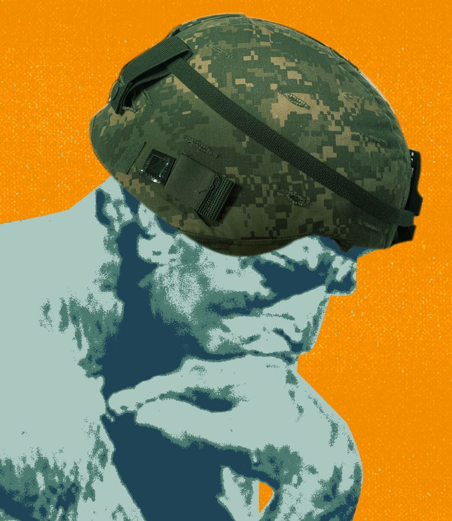 U.S. military and problem-solving soldiers illustration by Linas Garsys / The Washington Times