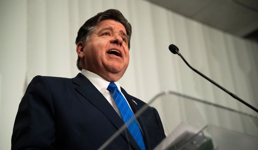 Illinois Gov. JB Pritzker speaks at a Texas Democratic Party press conference ahead of the Republican National Convention, Wednesday, Sept. 9, 2026, in Dallas. (AP Photo/Gabriela Passos)