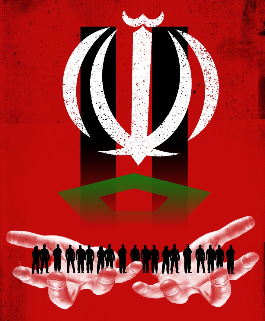 9/11 attacks on the United States of America and Iran illustration by Linas Garsys / The Washington Times