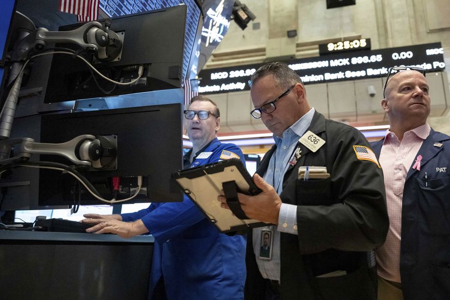 Trader Edward Curran works on the floor of the New York Stock Exchange, Thursday, Aug. 27, 2026, in New York. (AP Photo/Yuki Iwamura)