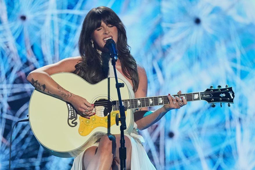 Ella Langley performs during the 61st annual Academy of Country Music Awards in Las Vegas on May 17, 2026. (AP Photo/Chris Pizzello, File)