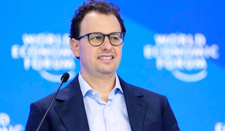 Dario Amodei, CEO and co-founder of Anthropic, attends the annual meeting of the World Economic Forum in Davos, Switzerland, Jan. 23, 2025. (AP Photo/Markus Schreiber, File)