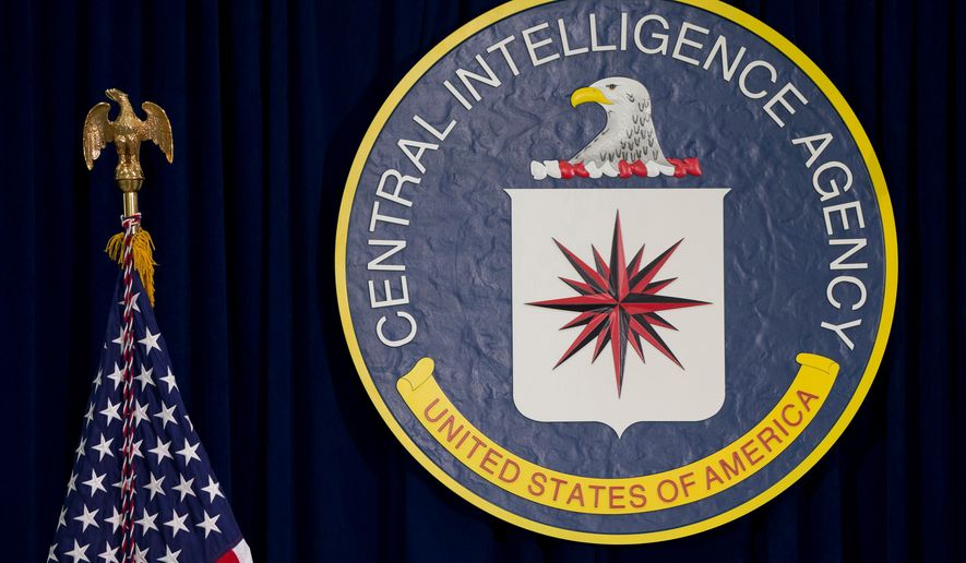 The seal of the Central Intelligence Agency is displayed on April 13, 2016, at CIA headquarters in Langley, Va. (AP Photo/Carolyn Kaster, File)