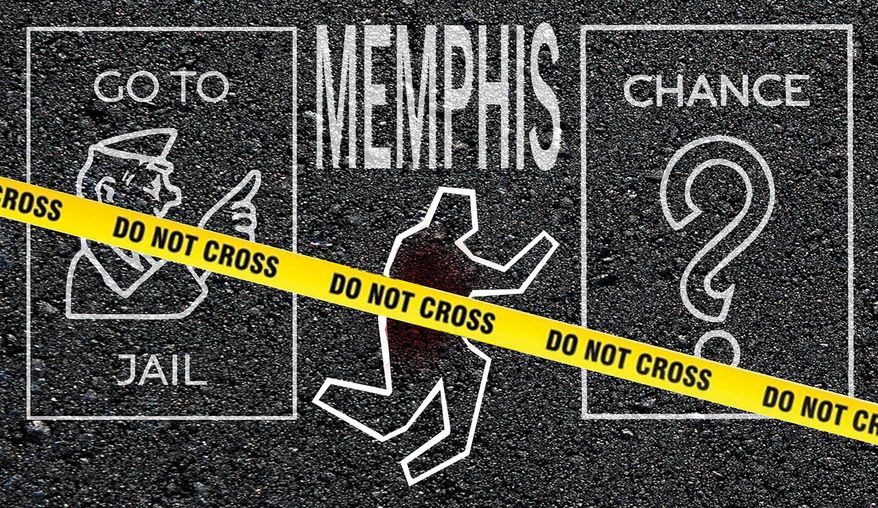 President Donald Trump’s Memphis Safe Task Force and crime enforcement illustration by Alexander Hunter/The Washington Times