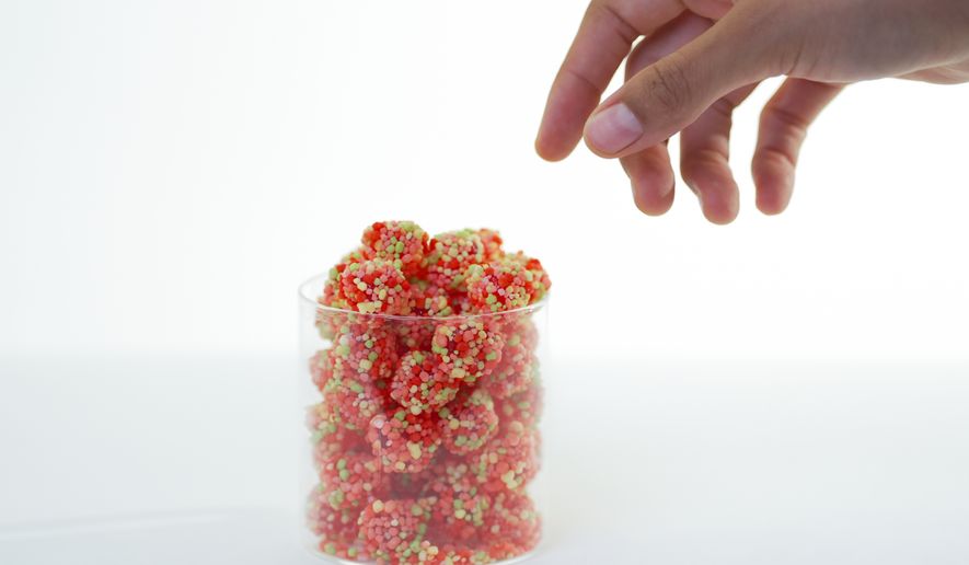 Nerds Gummy Clusters candies are displayed in Los Angeles on Thursday, Sept. 3, 2026. (AP Photo/Jae C. Hong)