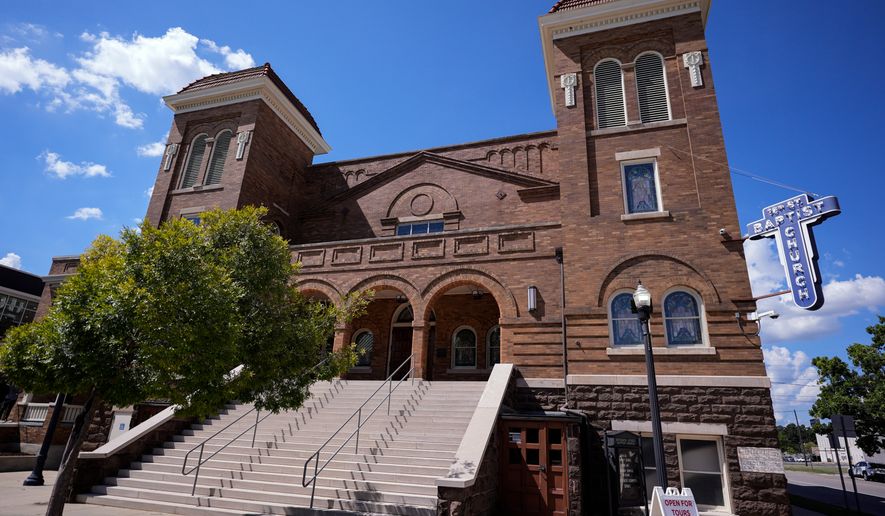 The 16th Street Baptist Church is seen Sept. 9, 2026, in Birmingham, Ala. (AP Photo/Mike Stewart)