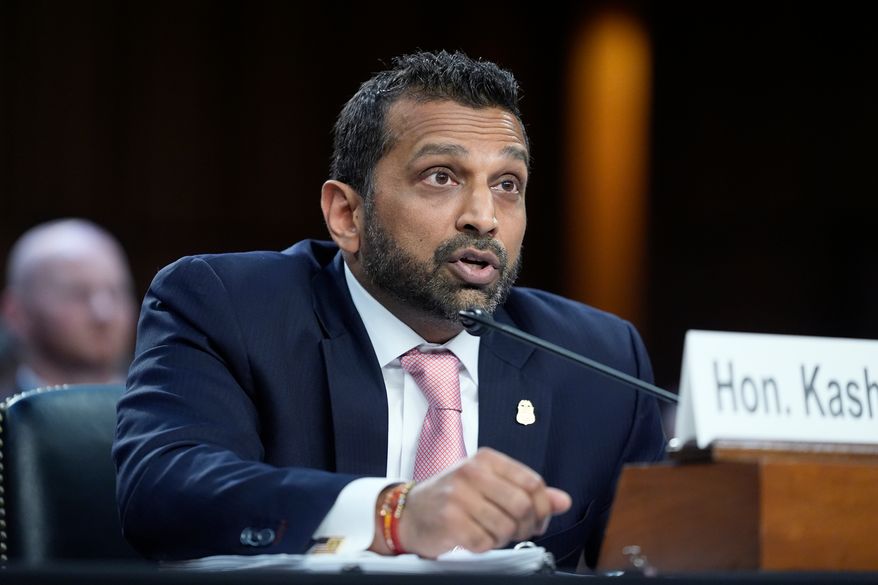 FBI Director Kash Patel testifies during the Senate Judiciary hearing on Oversight of the Federal Bureau of Investigation, Tuesday, Sept. 15, 2026 in Washington. (AP Photo/Manuel Balce Ceneta)