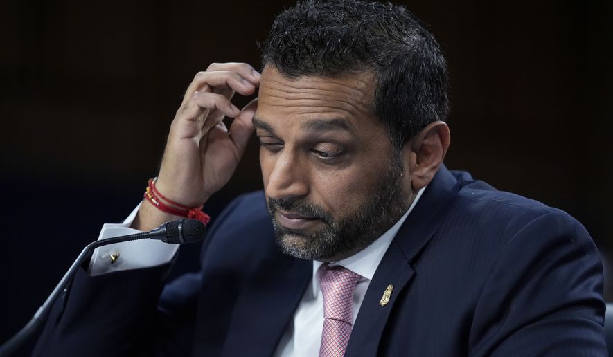 FBI Director Kash Patel testifies during the Senate Judiciary hearing on Oversight of the Federal Bureau of Investigation, Tuesday, Sept. 15, 2026 in Washington. (AP Photo/Manuel Balce Ceneta)
