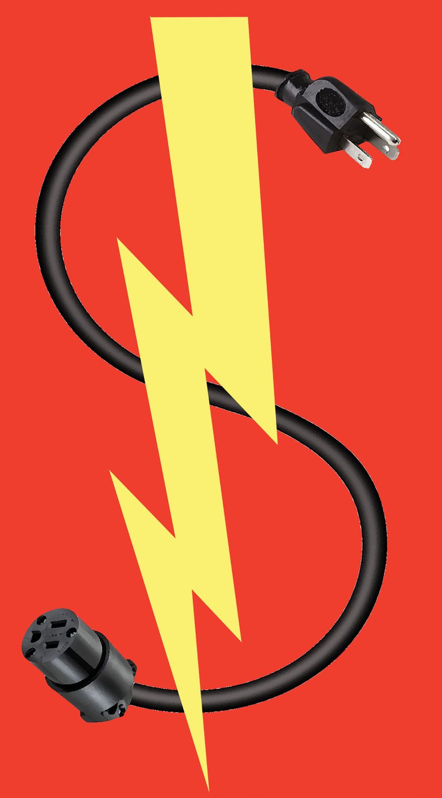 Rising costs of electricity illustration by Alexander Hunter/The Washington Times