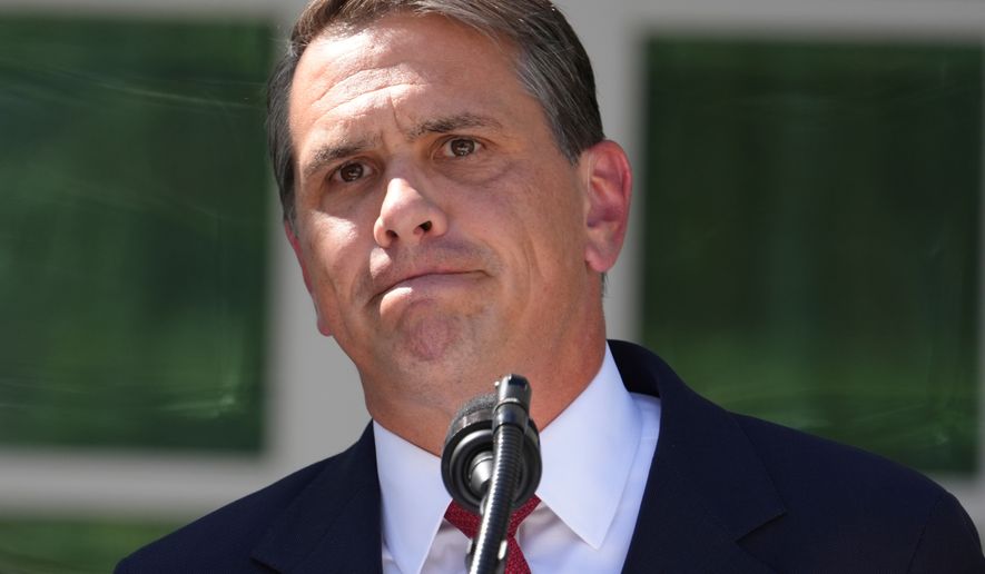 U.S. Attorney General Todd Blanche listens during a news briefing in the Rose Garden of the White House, Tuesday, Sept. 15, 2026, in Washington. (AP Photo/Jacquelyn Martin)