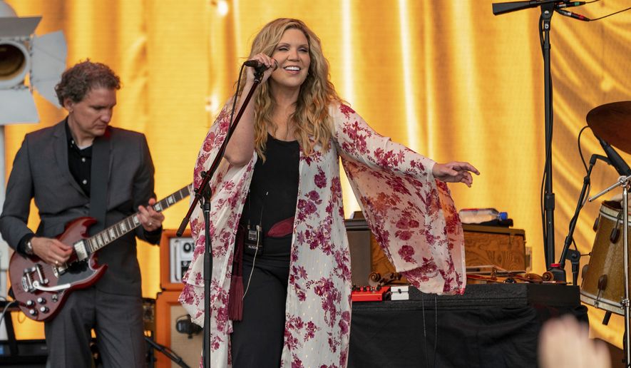 Alison Krauss performs at the Bonnaroo Music and Arts Festival in Manchester, Tenn., on Friday, June 17, 2022. (Photo by Amy Harris/Invision/AP) **FILE**