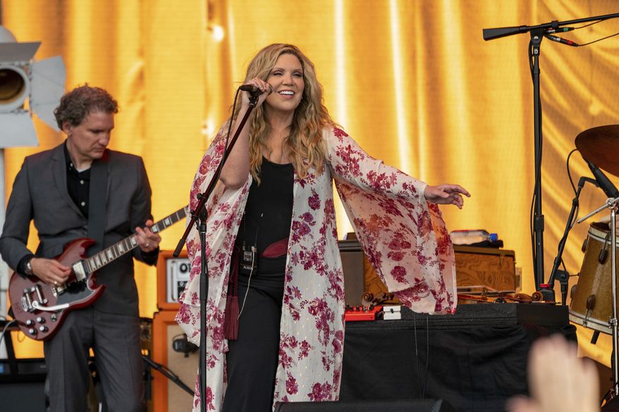 Alison Krauss performs at the Bonnaroo Music and Arts Festival in Manchester, Tenn., on Friday, June 17, 2022. (Photo by Amy Harris/Invision/AP) **FILE**