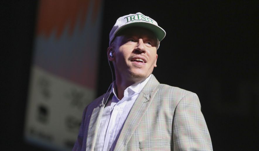 Macklemore performs at Austin City Limits Live at the Moody Theater during the South by Southwest Music Festival on Friday, March 17, 2023, in Austin, Texas. (Photo by Jack Plunkett/Invision/AP)