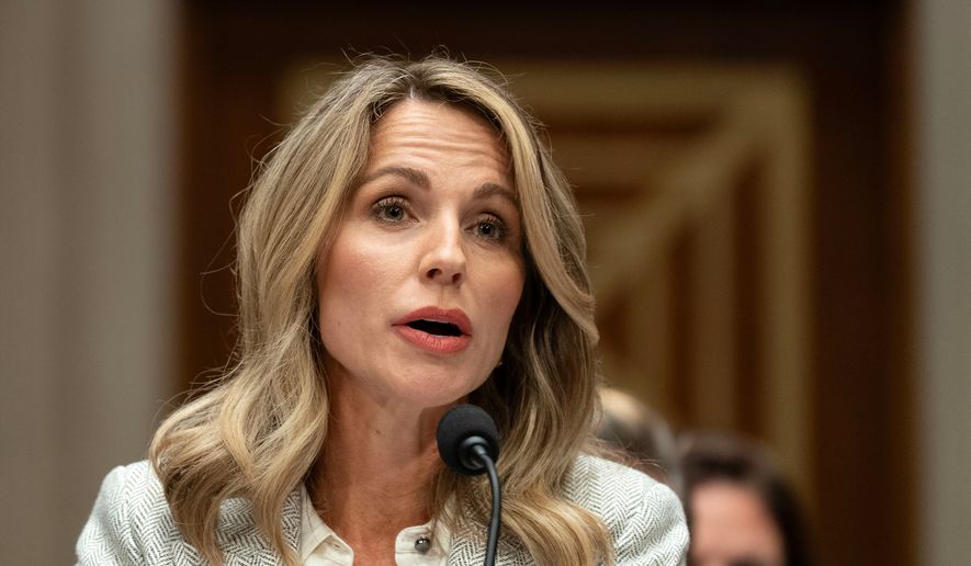 Dr. Nicole Saphier, surgeon general nominee, testifies before the Senate Committee on Health, Education, Labor and Pensions during a confirmation hearing on Capitol Hill Wednesday, Sept. 16, 2026, in Washington. (AP Photo/Jose Luis Magana)