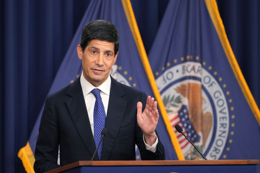 Federal Reserve Board Chairman Kevin Warsh speaks during a news conference at the Federal Reserve in Washington, Wednesday, Sept. 16, 2026. (AP Photo/Mark Schiefelbein)