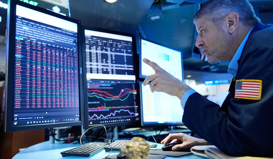 Michael Gallucchi Traders works on the floor at the New York Stock Exchange in New York, Monday, Sept. 14, 2026. (AP Photo/Seth Wenig)
