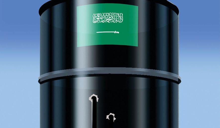 Houthi attacks on Saudi Arabia's oil facilities illustration by Alexander Hunter/The Washington Times