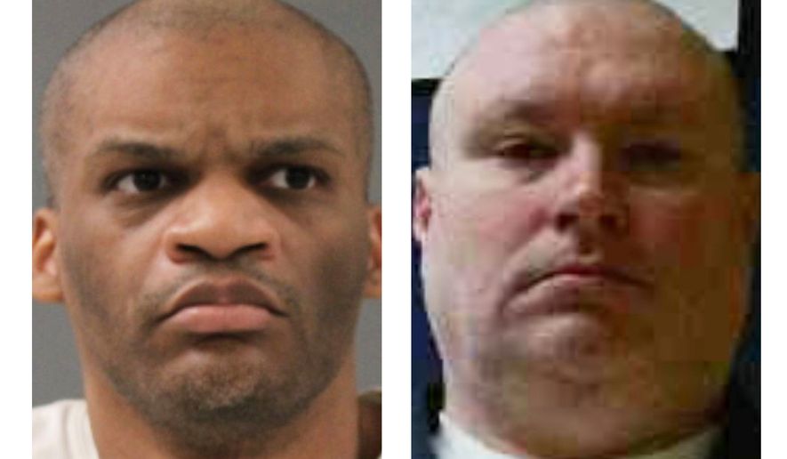This combination of photos provided by the Texas Department of Criminal Justice and Georgia Department of Corrections shows LeJames Norman, left, and Stacey Humphreys, right. (Texas Department of Criminal Justice/Georgia Department of Corrections via AP)
