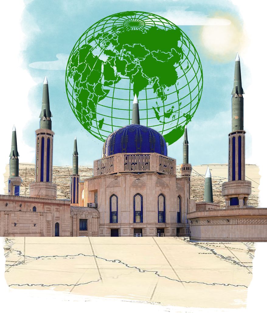 Iraq's weapon security and investment from the world illustration by Linas Garsys / The Washington Times