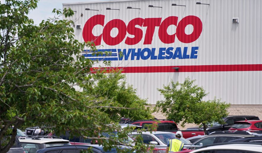 FILE - Cars are parked in front of a Costco Warehouse in Pittsburgh on June 15, 2026. (AP Photo/Gene J. Puskar, File)