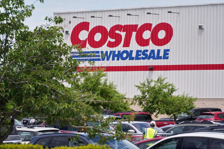 FILE - Cars are parked in front of a Costco Warehouse in Pittsburgh on June 15, 2026. (AP Photo/Gene J. Puskar, File)