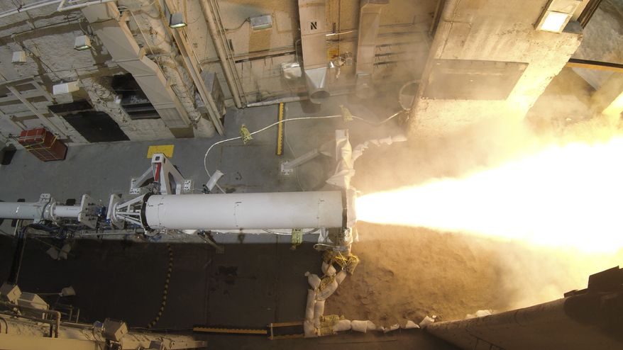 U.S. Navy Strategic Systems Programs successfully conducted a test of the First Stage Solid Rocket Motor as part of the development of the Navy’s Conventional Prompt Strike offensive hypersonic strike capability and the Army’s Long Range Hypersonic Weapon. (U.S. Navy Photo/Released)