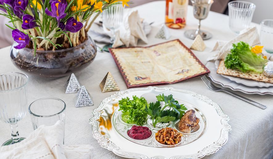 Table served for Passover Seder - Pesach. File photo credit: Viktoria Hodos via Shutterstock.