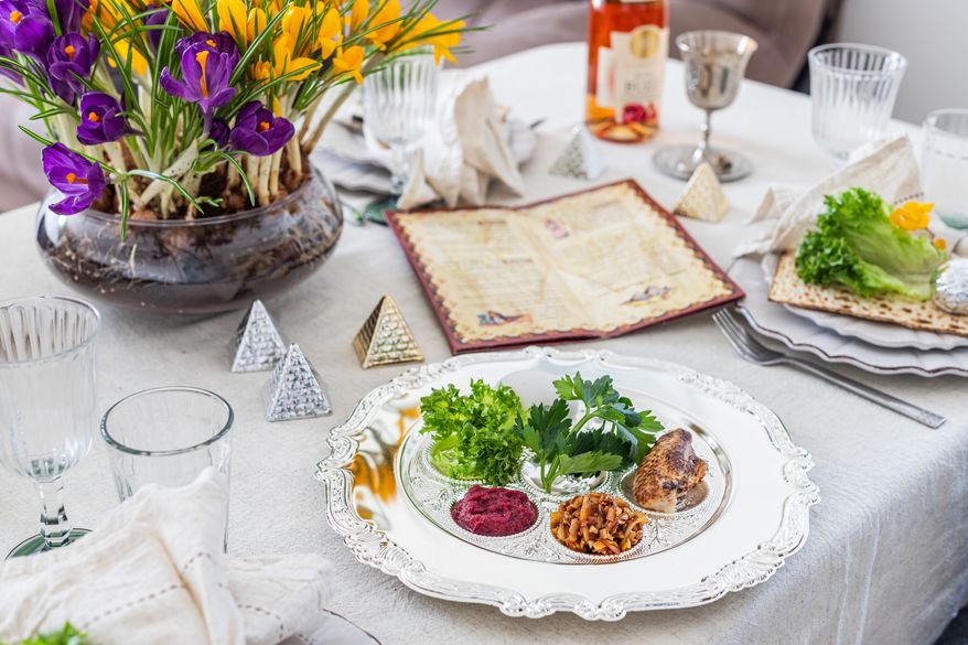 Table served for Passover Seder - Pesach. File photo credit: Viktoria Hodos via Shutterstock.