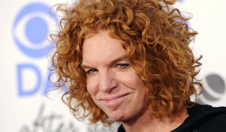 Comedian Carrot Top arrives at the CBS Daytime After Dark comedy event at The Comedy Store on Tuesday, Oct. 8, 2013 in West Hollywood, Calif. (Photo by Chris Pizzello/Invision/AP)