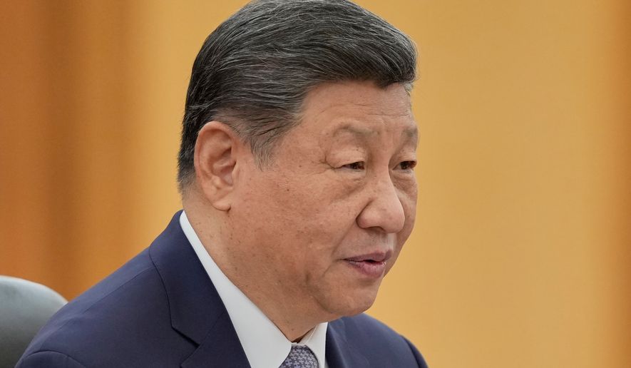 Chinese President Xi Jinping speaks during a meeting with Britain's Prime Minister Keir Starmer at the Great Hall of the People in Beijing on Jan. 29, 2026. (AP Photo/Vincent Thian, Pool) **FILE**