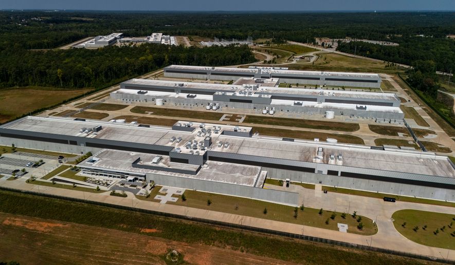 Meta data centers operate Sept. 5, 2026, near Social Circle, Ga. (AP Photo/Mike Stewart, File)