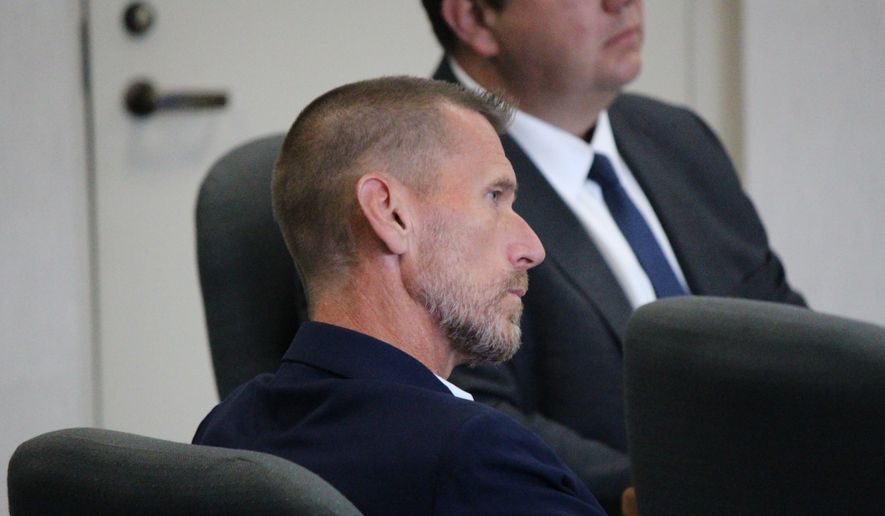 Jason Eaton appears in court during his trial in Burlington, Vt., Monday, Sept. 21, 2026. (Paul Heintz/The Boston Globe via AP, Pool)