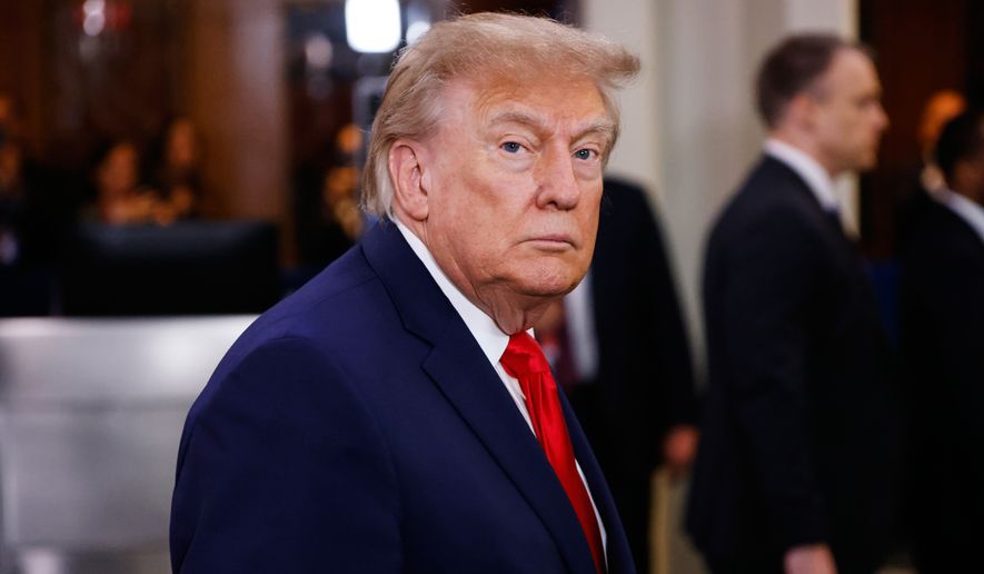 United States President Donald Trump arrives for the 81st session of the United Nations General Assembly at United Nations headquarters, Tuesday, Sept. 22, 2026. (AP Photo/Stefan Jeremiah)