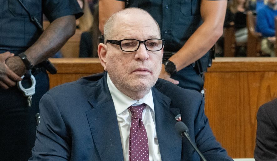 Harvey Weinstein appears in Manhattan Court for sentencing Wednesday, Sept. 23, 2026 in New York. (Steven Hirsch/New York Post via AP, Pool)