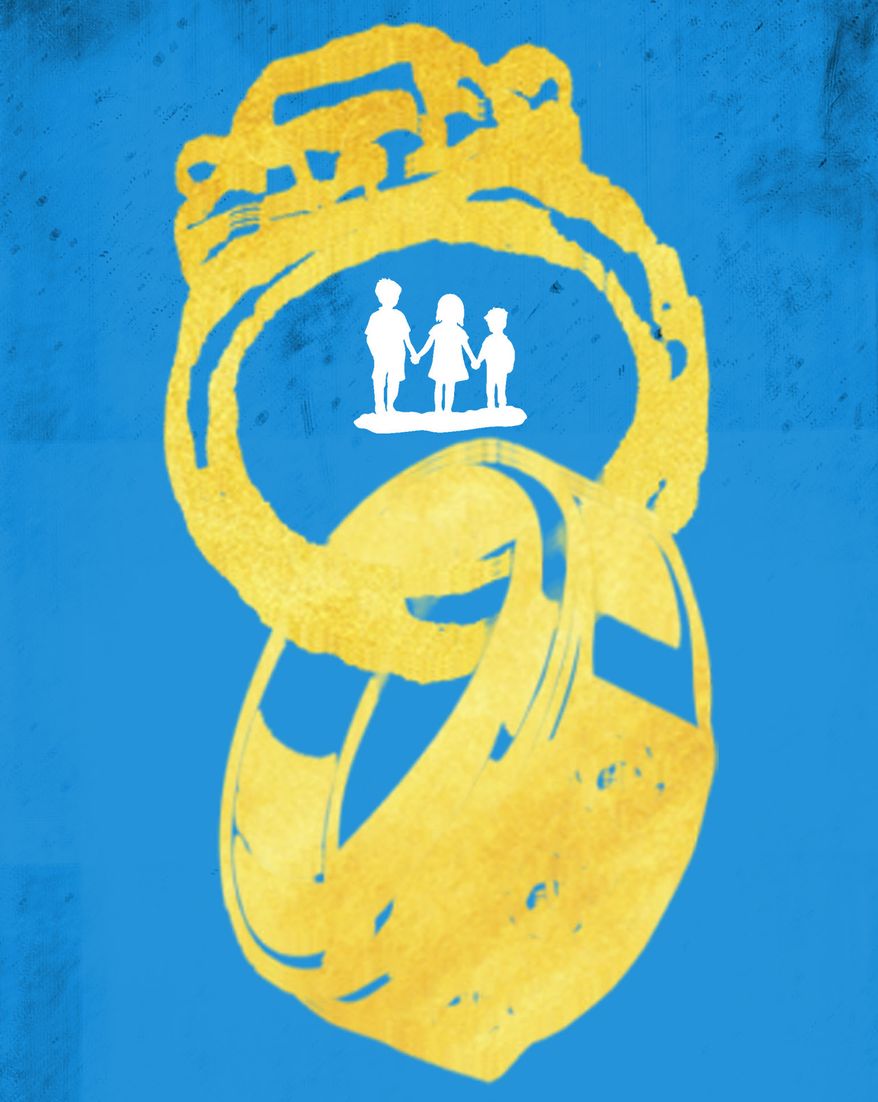 Marriage and having children illustration by Linas Garsys / The Washington Times