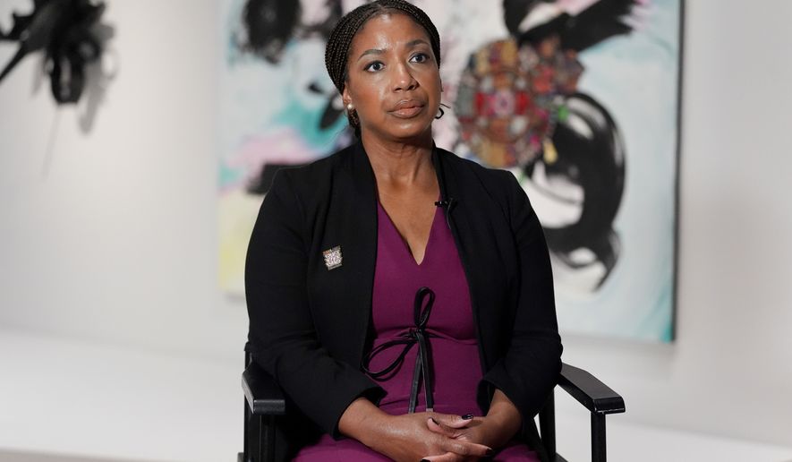 Shanita Brackett, acting director of the Smithsonian's National Museum of African American History and Culture, speaks during an interview with The Associated Press, Wednesday, Sept. 23, 2026, in Washington. (AP Photo/Julia Demaree Nikhinson)