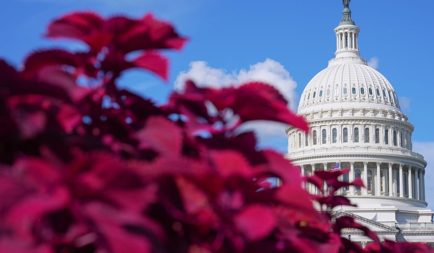 The U.S. Capitol is seen Friday, Sept. 18, 2026, in Washington. (AP Photo/Mariam Zuhaib)