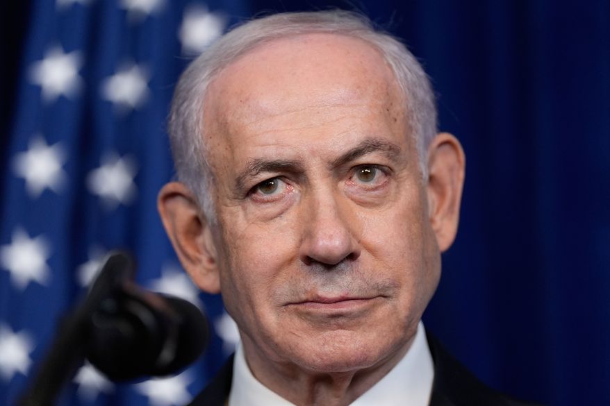 Israel's Prime Minister Benjamin Netanyahu listens during a news conference with President Donald Trump at Mar-a-Lago, Dec. 29, 2025, in Palm Beach, Fla. (AP Photo/Alex Brandon, File)